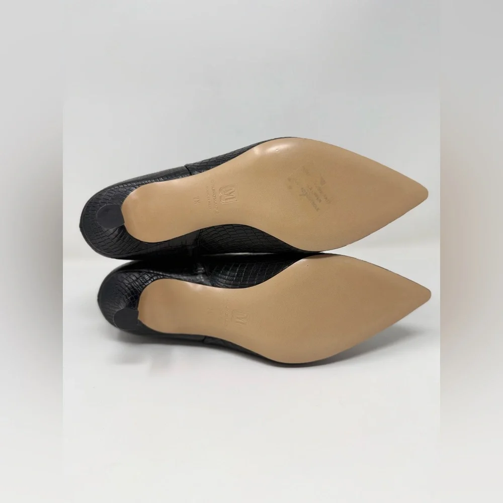 New Bruno Magli Nerina Bootie Black Snake Sz 7.5